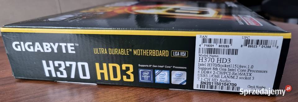 Gigabyte H370 HD3 CPU i58500 16GB RAM DDR4 Będzin