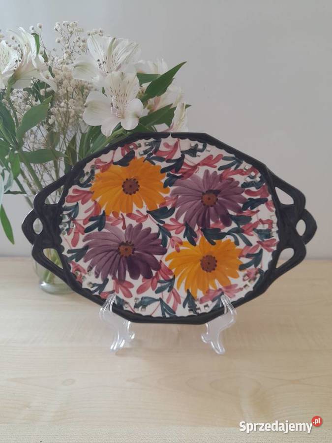 Kolekcjonerski półmisek Majolika SMF Schramberg Bogatynia