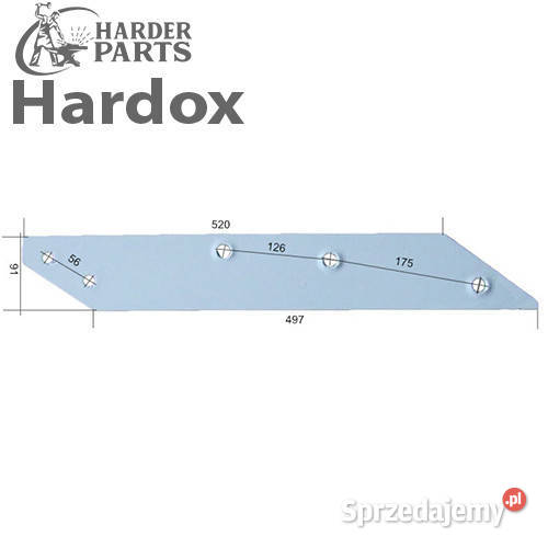 Płoza długa HARDOX do pługa UNIA grudziądz TUR podlaskie Suwałki