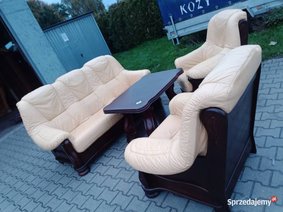 Komplet Wypoczynkowy SOMMER 311 i Ława dąb Skóra Kozy sprzedam