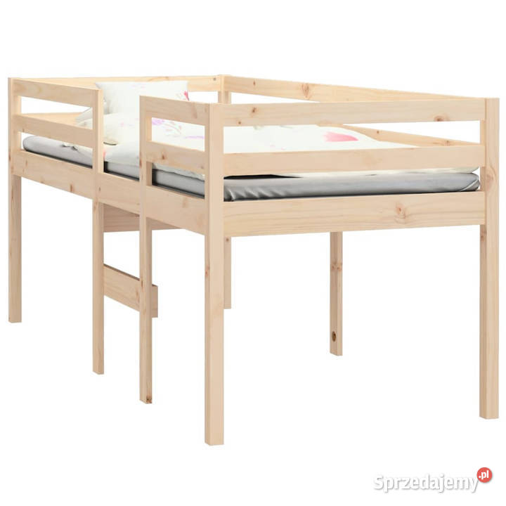 Wysokie łóżko lite drewno sosnowe 90x200 Warszawa