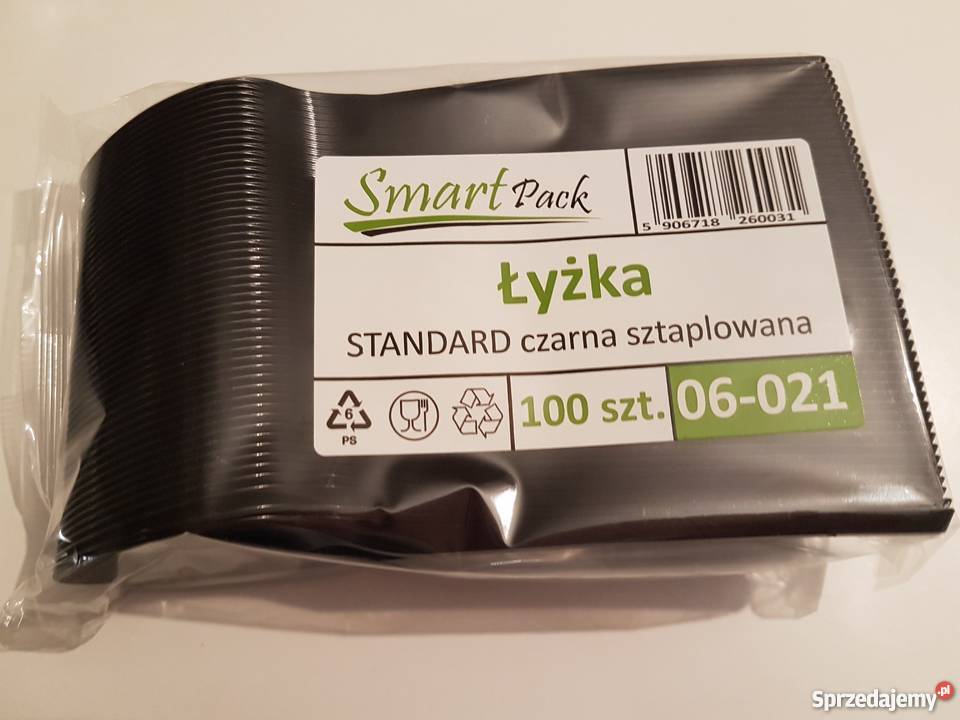 ŁYŻKA SMART PACK CZARNA SZTAPLOWANA 100 SZTUK Lublin sprzedam