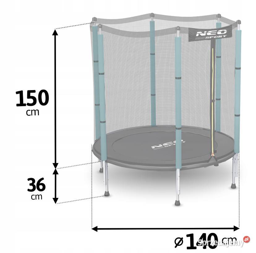 Trampolina dzieci z siatką NeoSport 140 FT 45 Katowice sprzedam