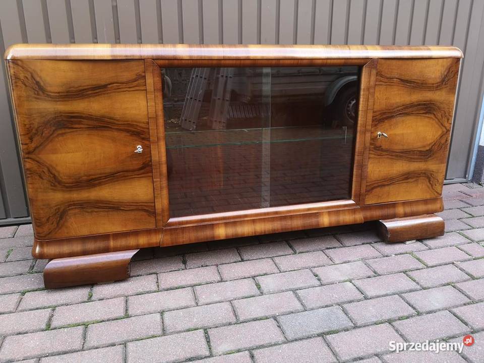 Komoda RTV ARTDECO Niska Orzech 152 Stara Antyk Swarzędz