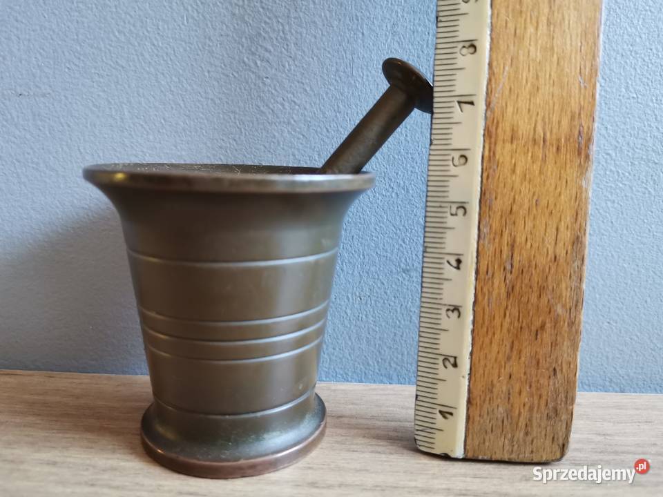 Stary mały przedwojenny moździerz z brązu Siemianowice Śląskie