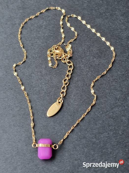 AMETYST SYBERYJSKI NASZYJNIK WISIOR ZODIAKALNY pozłacane Naszyjniki śląskie