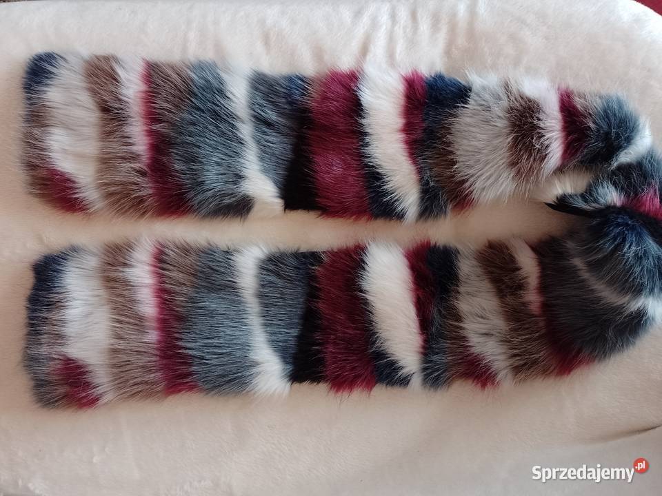 ZARA Ekskluzywny długi Futrzany kołnierz szal Kraków