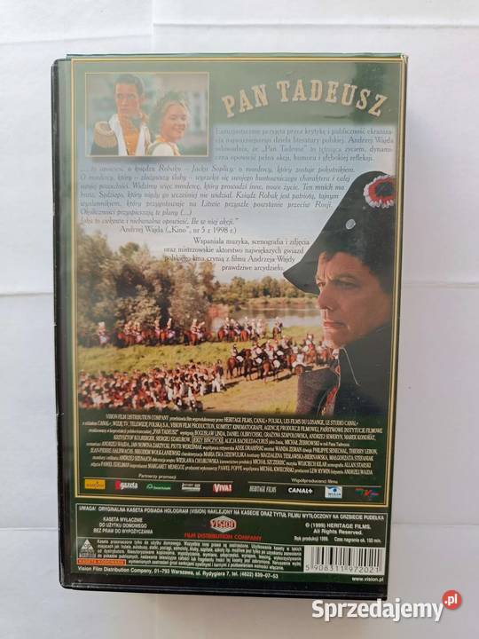 Pan Tadeusz Andrzeja Wajdy Kaseta VHS Filmy Gdynia