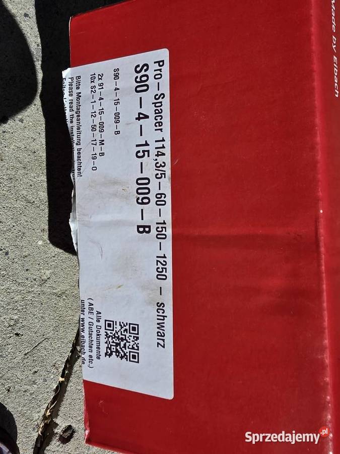 Dystanse 5x1143 eibach prospacer czarne 2x15mm Zamość