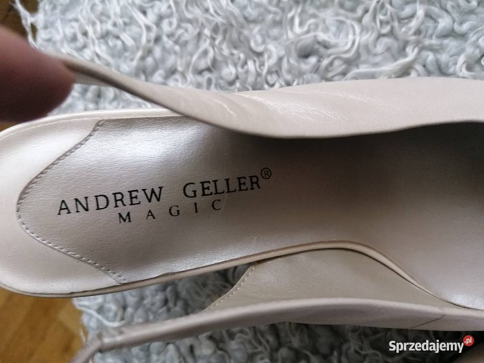 NOWE PERŁOWE BUTY DAMSKIE ANDREW GELLER MAGIC R8 skóra Łódź