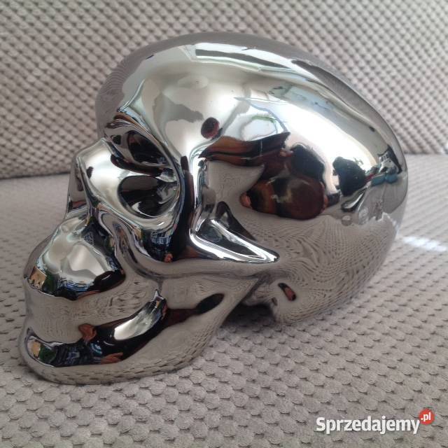 Skull chromowana czaszka skarbonka Tychy