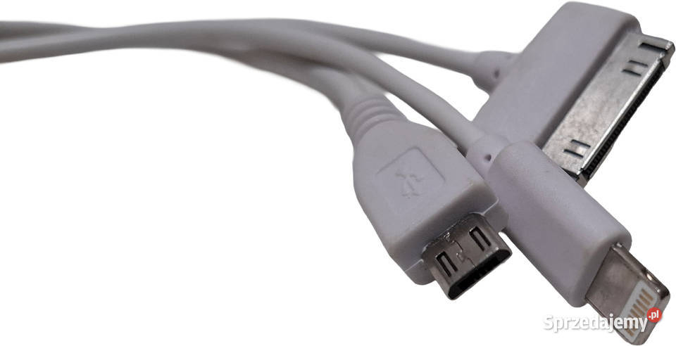 Kabel 3w1 USBA do MicroUSB Lightning iPhoneApple Czeladź
