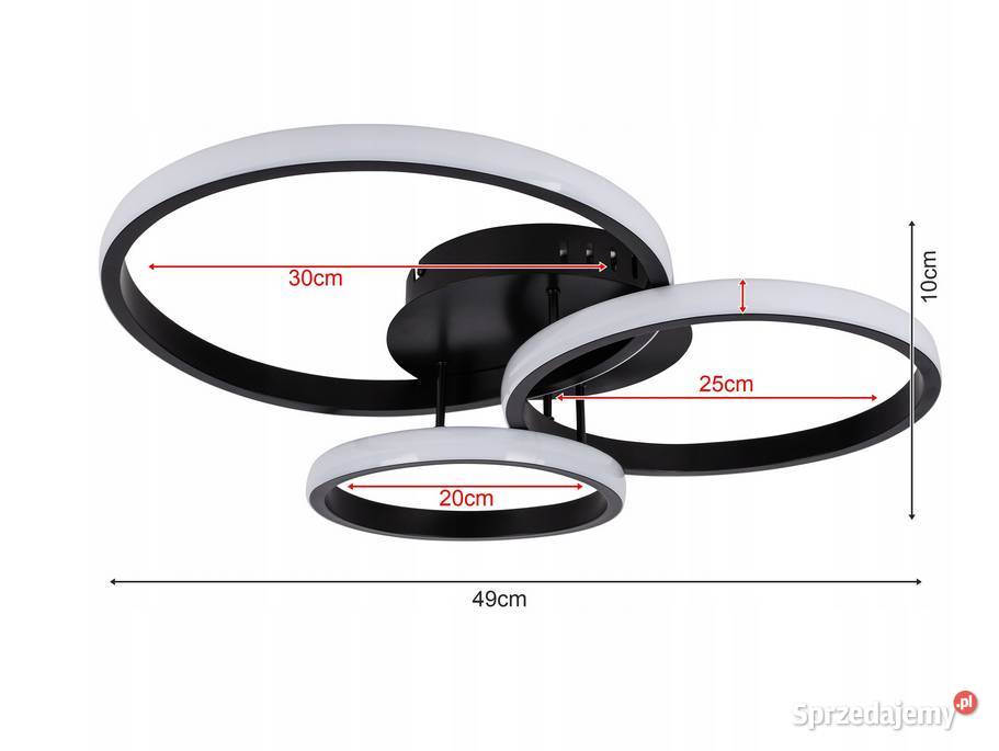 Lampa sufitowa LED PLAFON żyrandol RING BIAŁA podlaskie Choroszcz