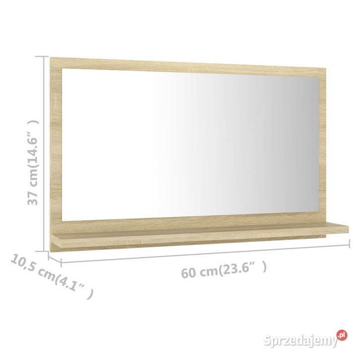 Lustro łazienkowe dąb sonoma 60x105x37 WM804565 Warszawa