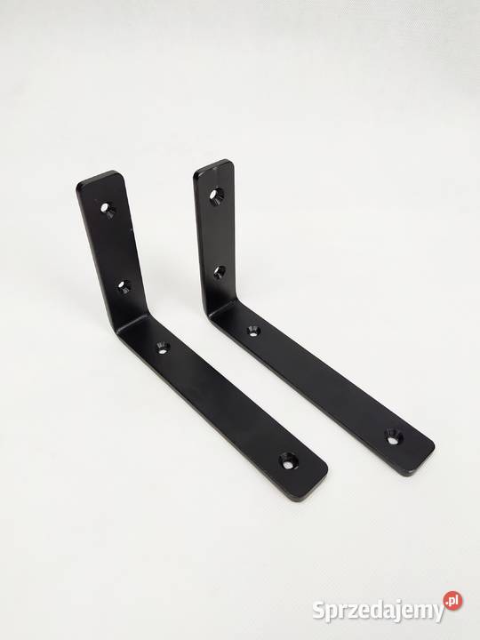 Wspornik uchwyt metalowy czarny do półki loftowy Kraków