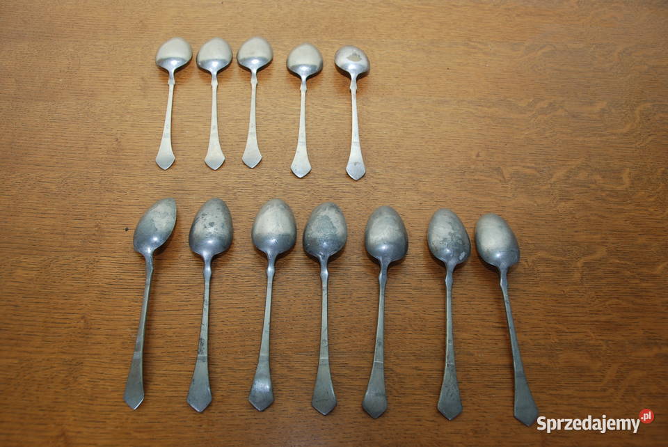 Biedermeier zestaw 12 dużych łyżek Berndorf Warszawa