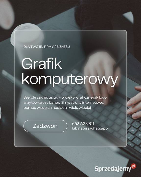 Grafik komputerowy logo wizytówka film ulotka łódzkie