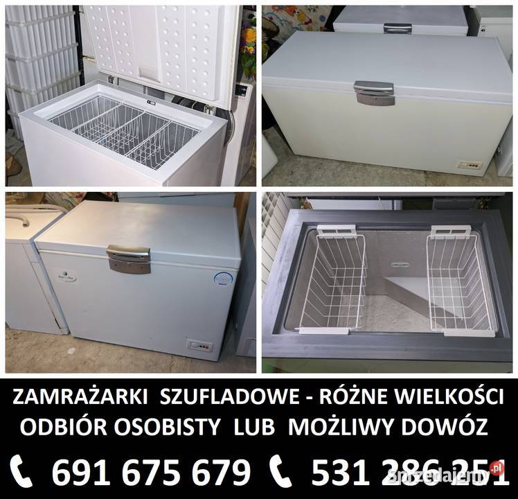 Zamrażarki SKRZYNIOWE różne wielkości pojemności