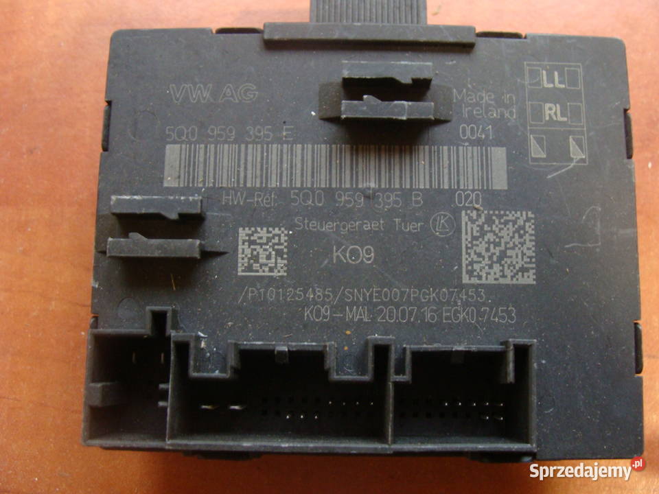 VW GOLF 7 VII STEROWNIK MODUŁ DRZWI 5Q0959395B Części samochodowe