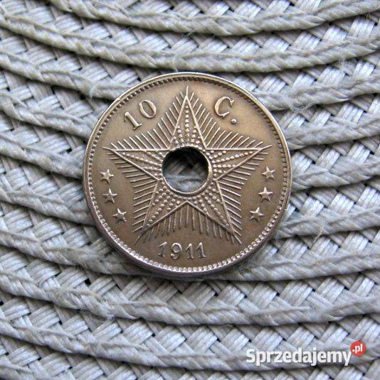 Kongo Belgijskie 10 Centynów 1911r Ładna Kalisz sprzedam