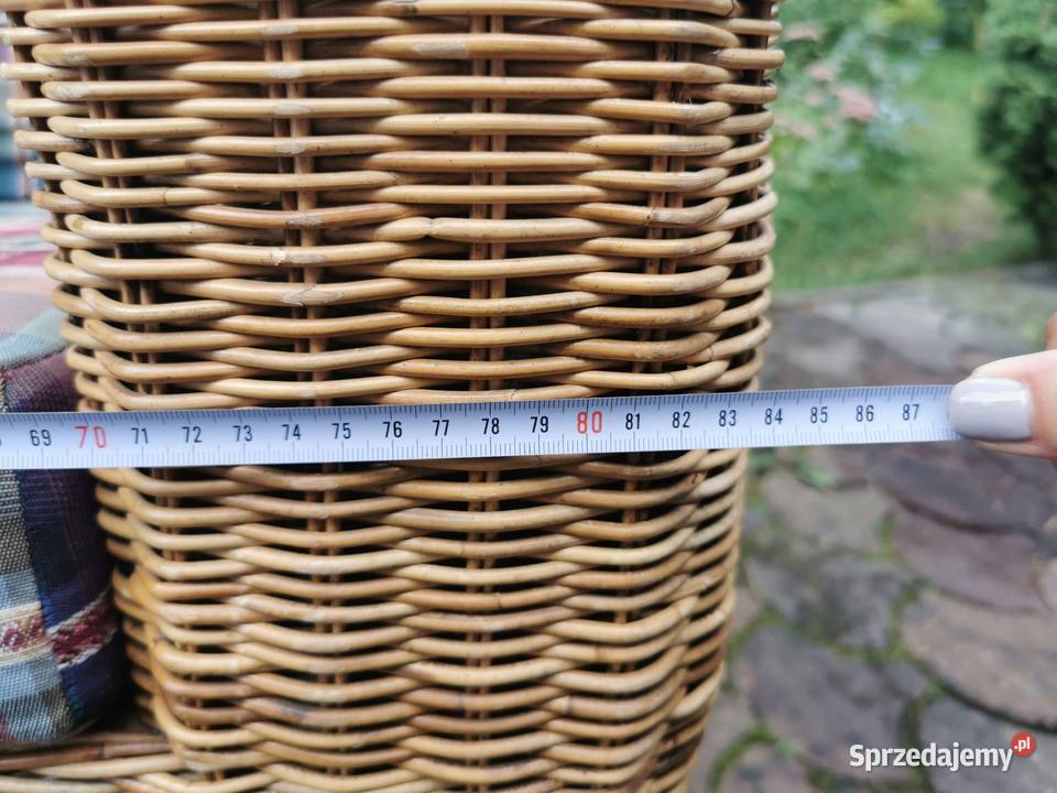 Piękny Fotel Klubowy Jasny Ratan Łódź