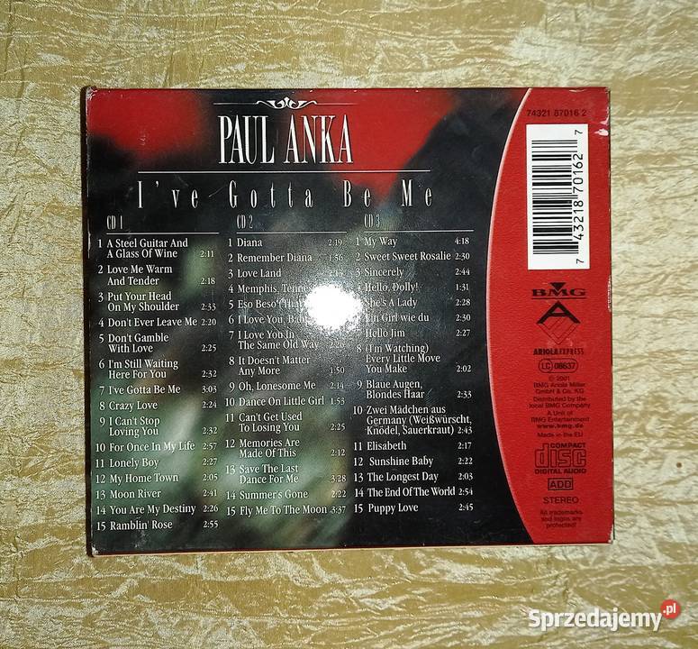 Paul Anka Ive Gotta Be Me Box 3 cd Kultura i Rozrywka Ząbkowice Śląskie