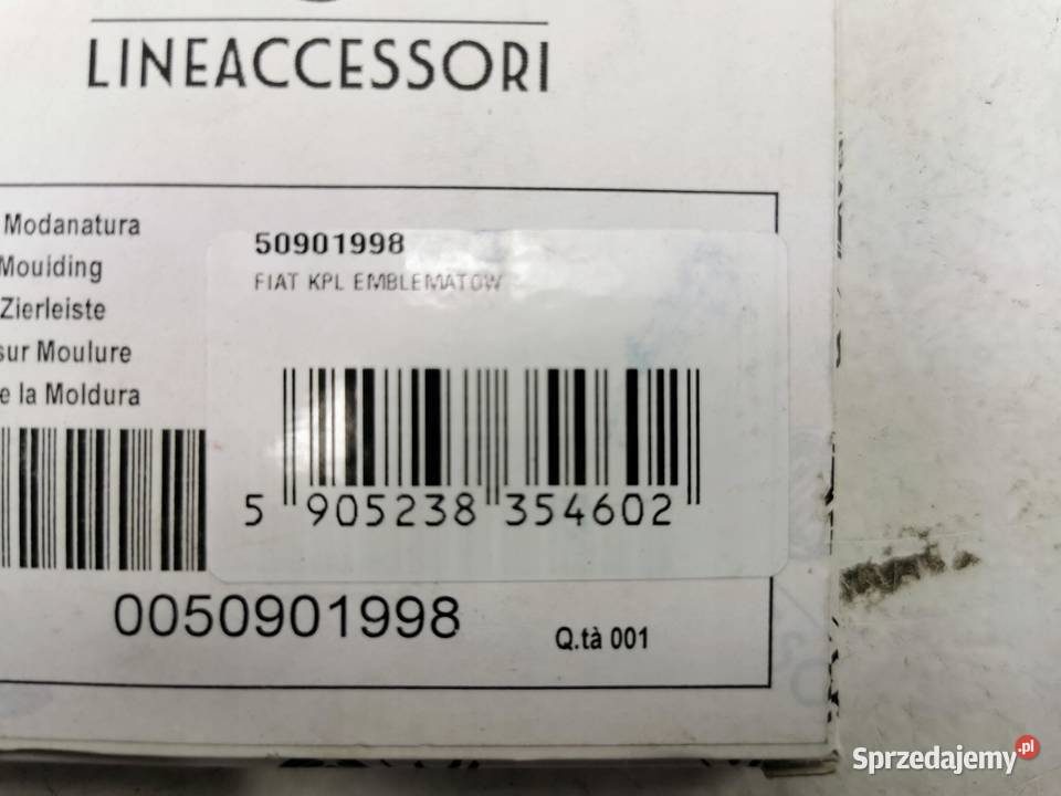 EMBLEMAT 2 CZERWONA KRATKA FIAT 500 2007 NOWY