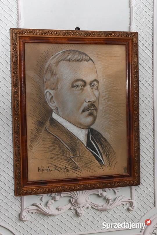 Wojciech Kossak 1934 Portret Roman Dmowski Kraków