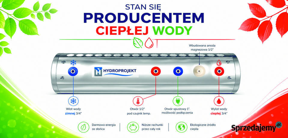 Ciśnieniowy kolektor słoneczny 200 Litrów Wyszków