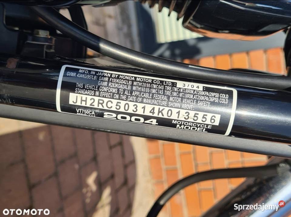 ZIMOWA Honda Shadow 750 Aero USA wydech Honda