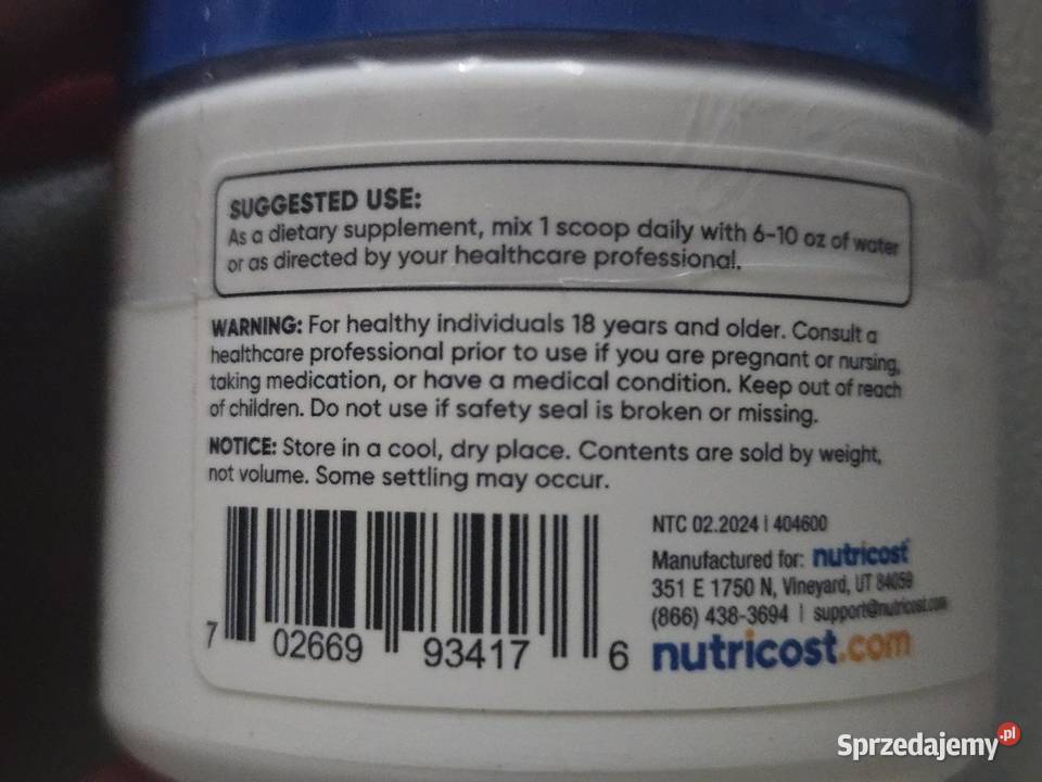 5HTP Nutricost Suplement Diety w Proszku 300mg