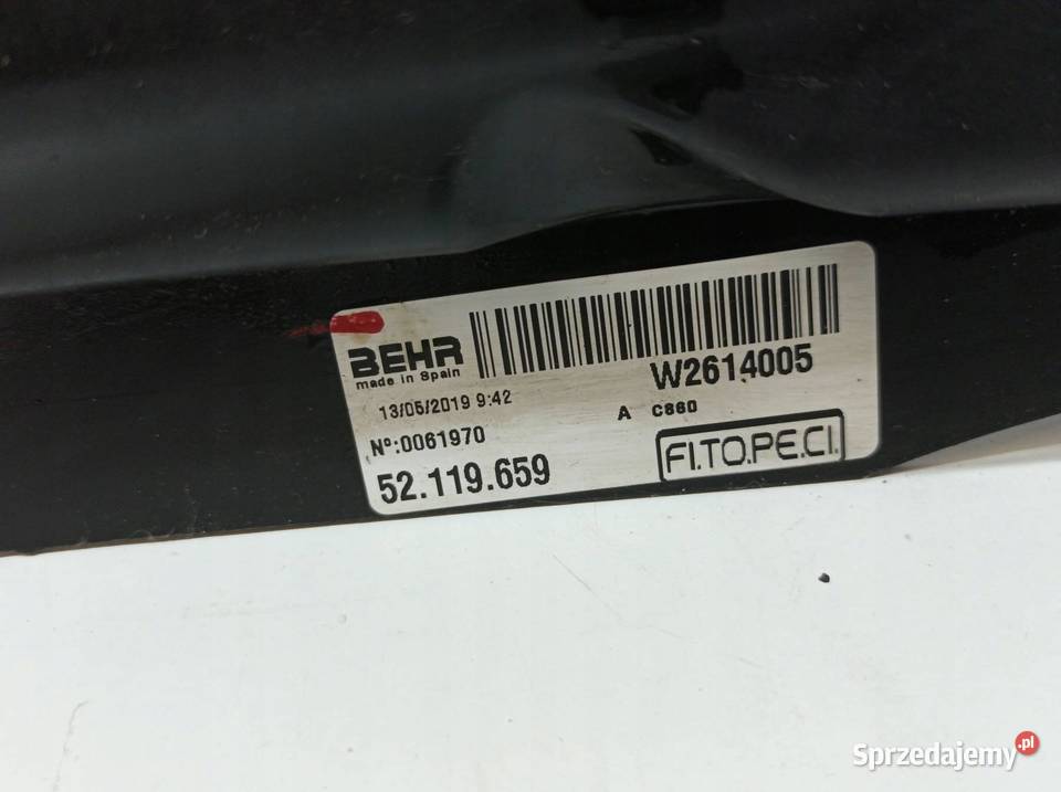 WENTYLATOR CHŁODNICY 14 B Fiat Fiorino III 2007 osobowe