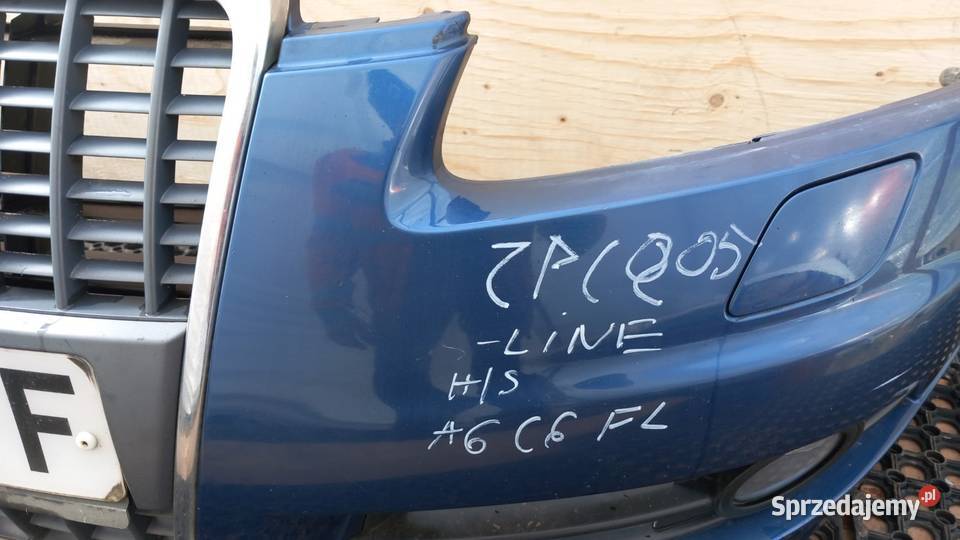 AUDI A6 C6 SLINE ZDERZAK PRZÓD SPRYSKI HALOGEN Zbierkowo