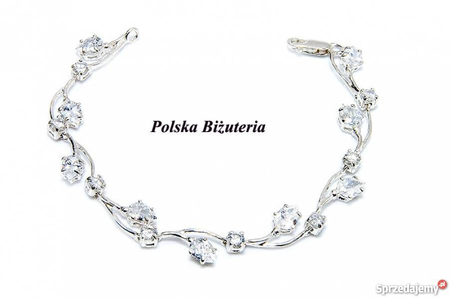 Polska Biżuteria Mega Śliczny Srebrny Komplet Białystok