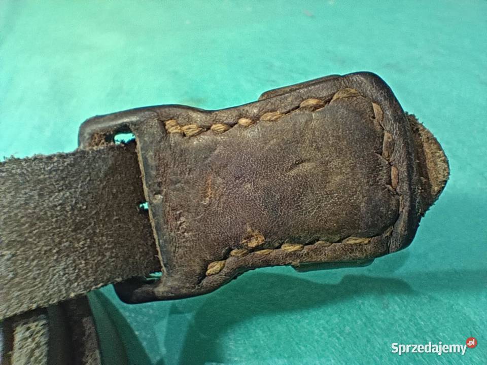 Stary wojskowy skórzany pasek Łódź