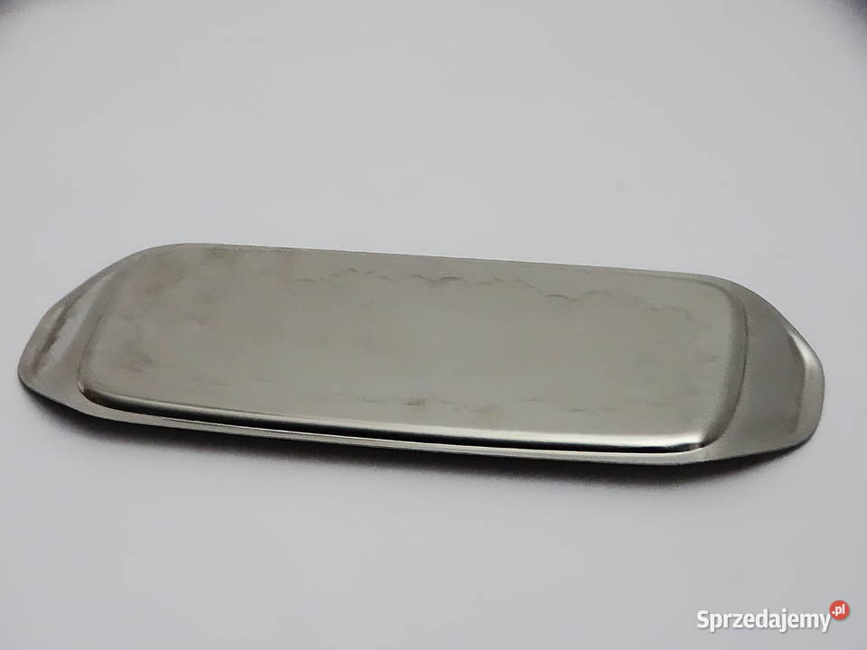 Taca metalowa z grawerem dekoracyjna nierdzewna