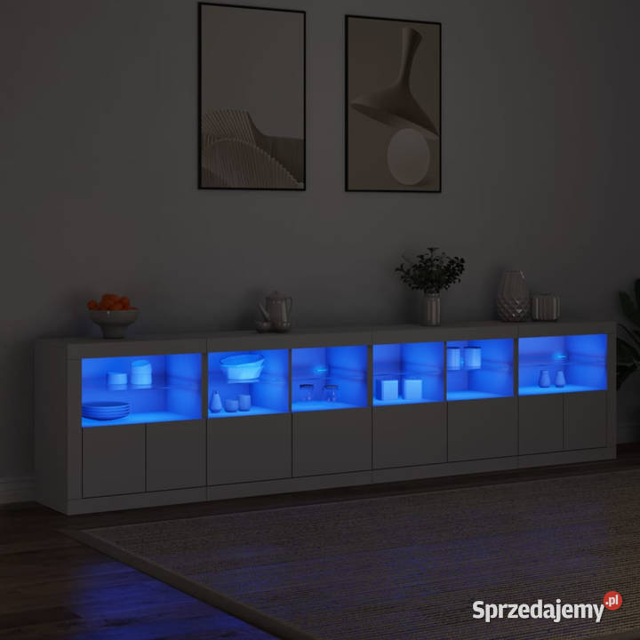 Szafka z oświetleniem LED biała 283x37x67 Warszawa