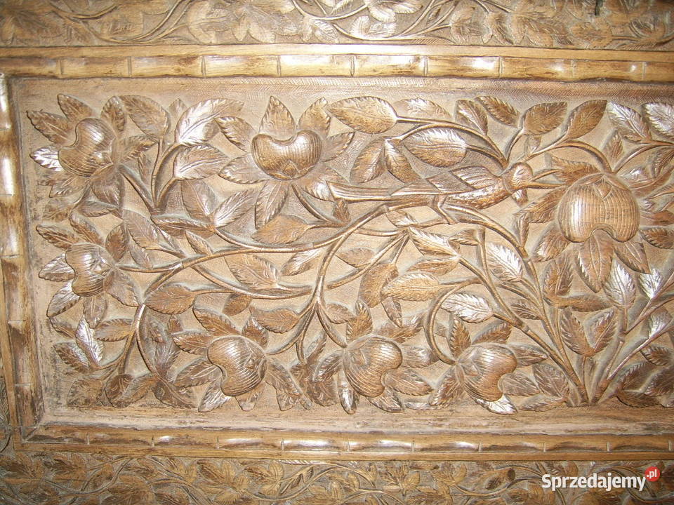 Sekretarzyk indyjski ręcznie rzeźbiony unikat Warszawa