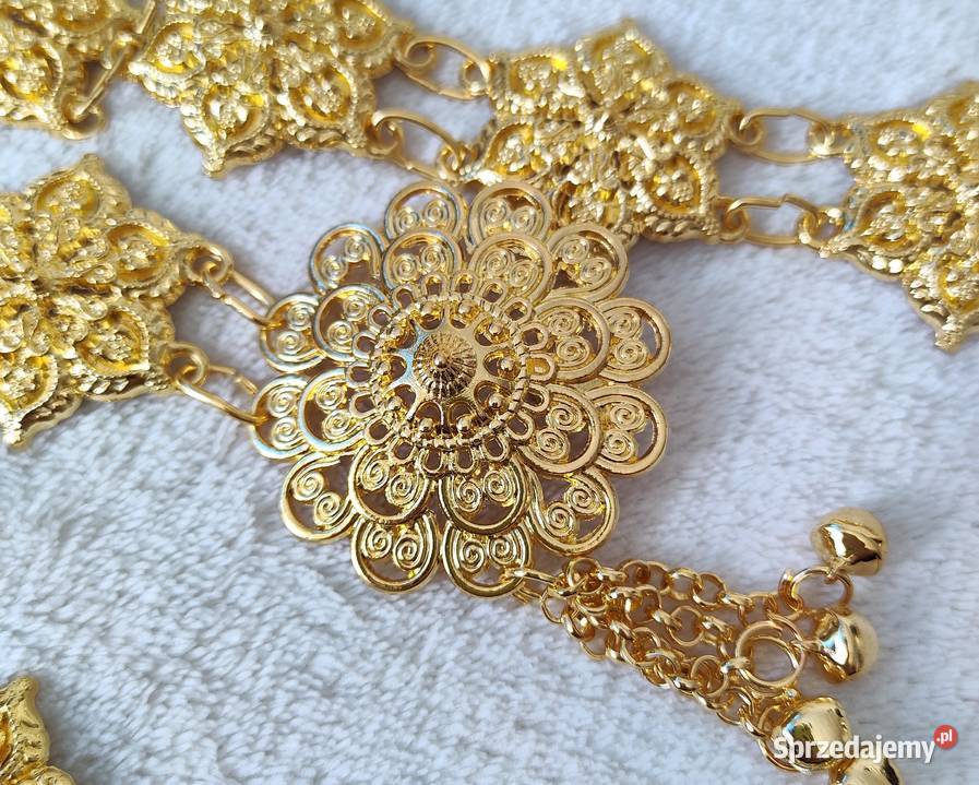 Orientalny metalowy pas pasek złoty kolor Dla kobiet Szczecin sprzedam