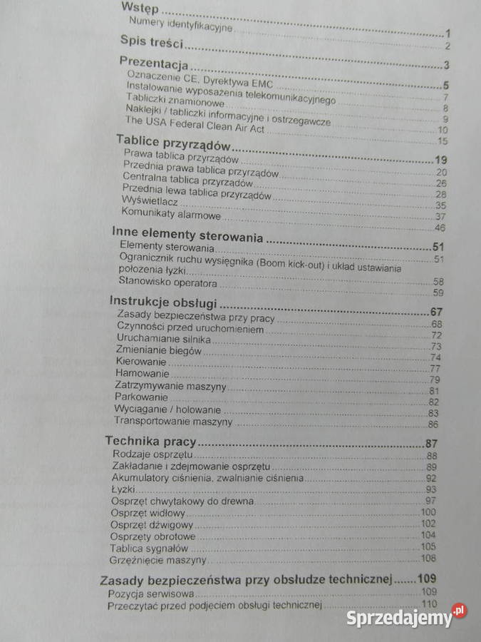 dtr instrukcja obsługi ładowarka volvo L110e i Rok wydania 2010 Szczecin