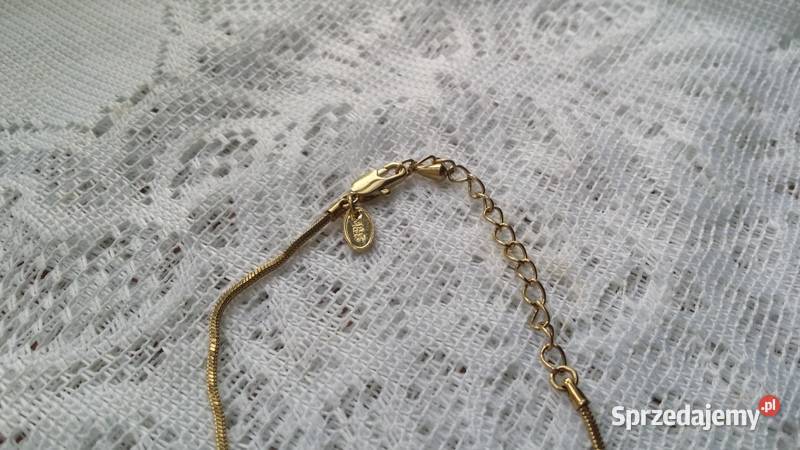 Stary angielski naszyjnik kamień awenturyn Ochojno