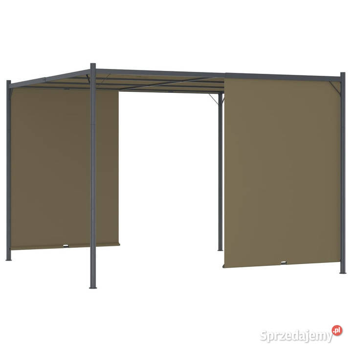 Pergola ogrodowa ze zwijanym dachem 3x3 m taupe mazowieckie Warszawa