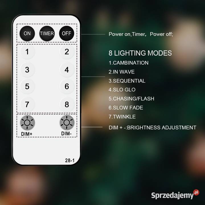 Girlanda świetlna Liyade 3x2m 200 LED Jadowniki