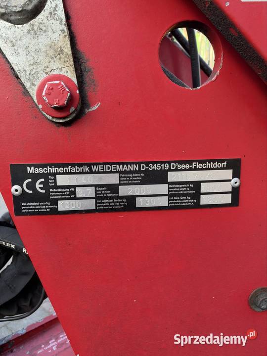 Weidemann 1140 cx30 wielkopolskie Cisew