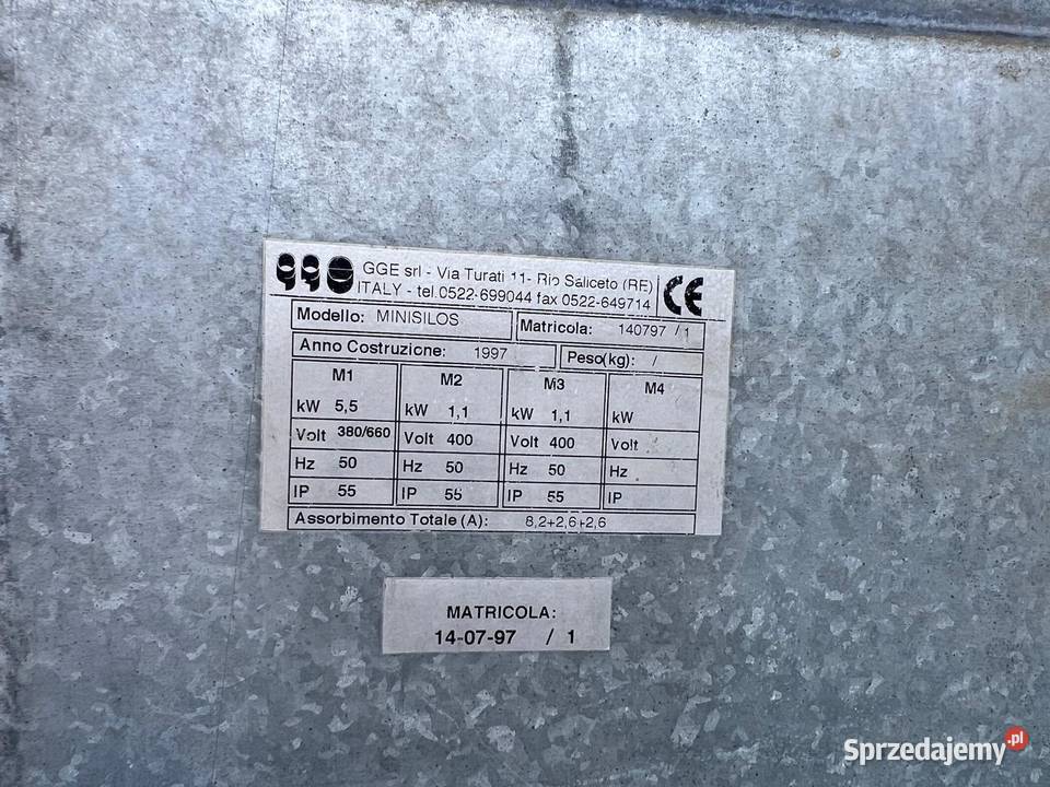 Odciąg trocin GGE Minisilos 75kw Juszczyn