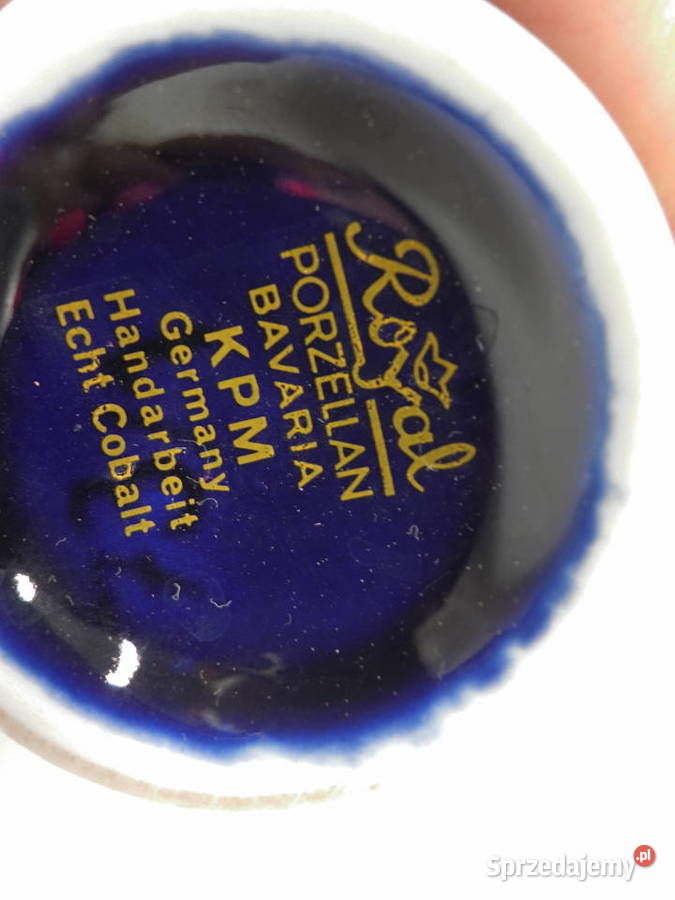 Piękny Kobaltowy Wazon Royal KPM Bavaria Echt