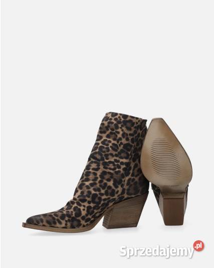 Kowbojki damskie z motywem w panterkę