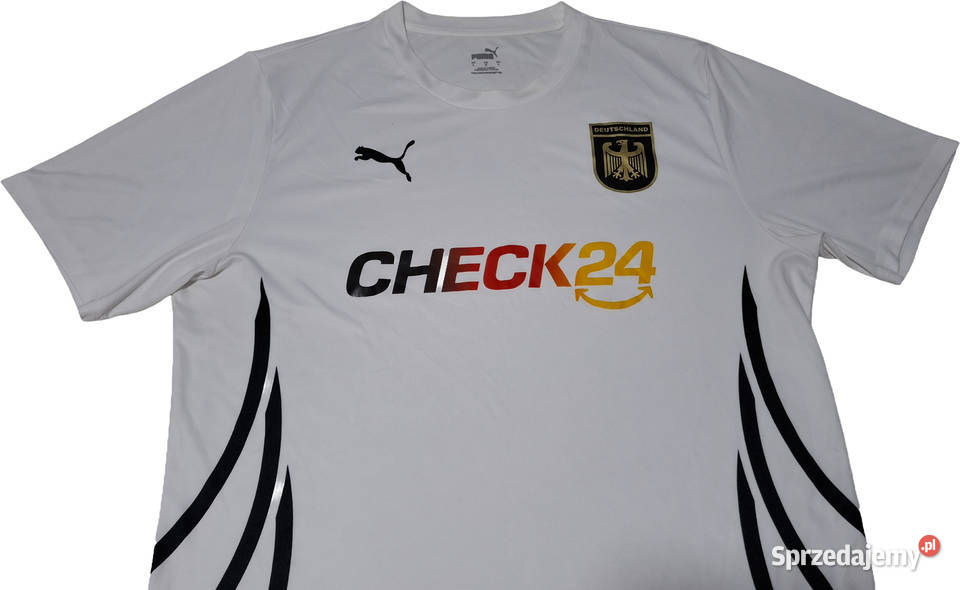 Koszulka męska sportowa Tshirt biała L Niemcy Puma Odzież sportowa