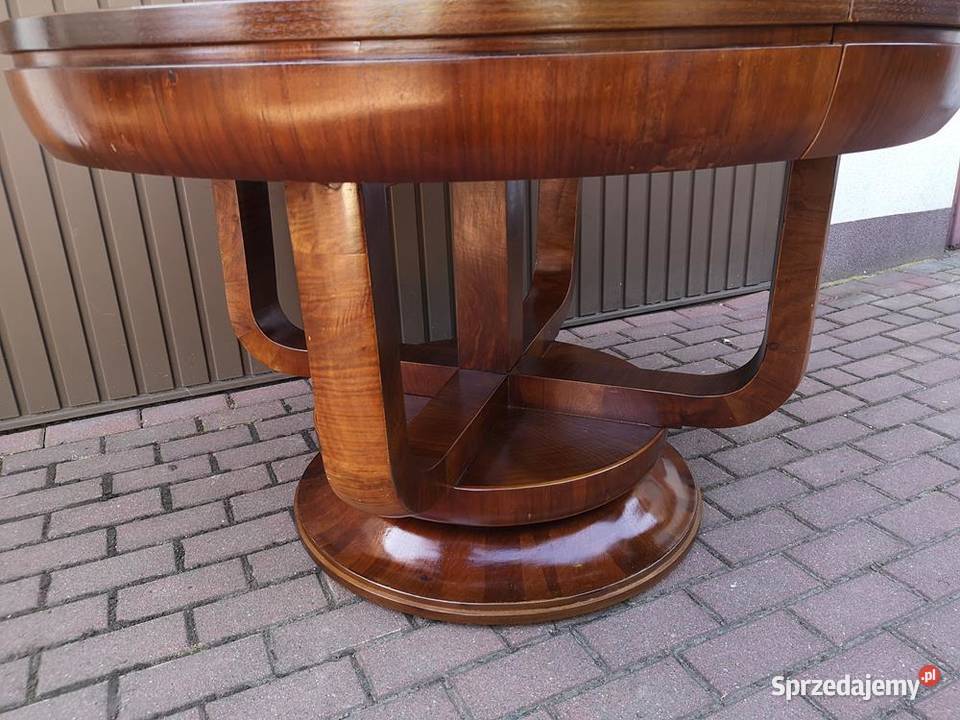 Stół ARTDECO Orzech 129 Unikat Duży Antyk Stary Swarzędz