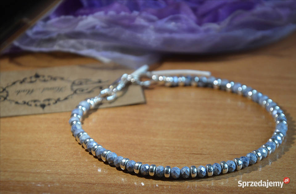 Szafir błękitny naturalny Bransoletka Gdańsk sprzedam